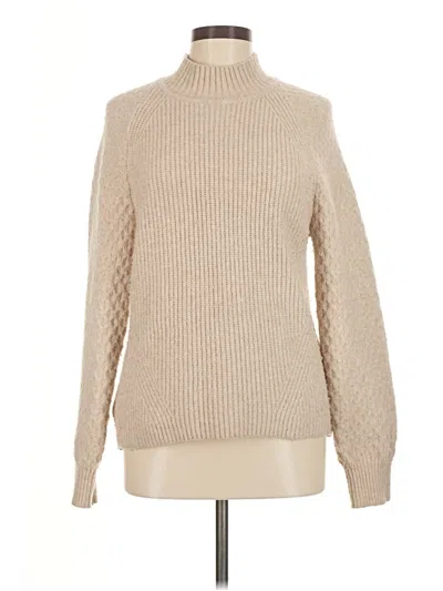 Pre-owned Calvin Klein Turtleneck Sweater In Tan