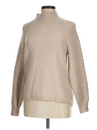 Pre-owned Calvin Klein Turtleneck Sweater In Tan