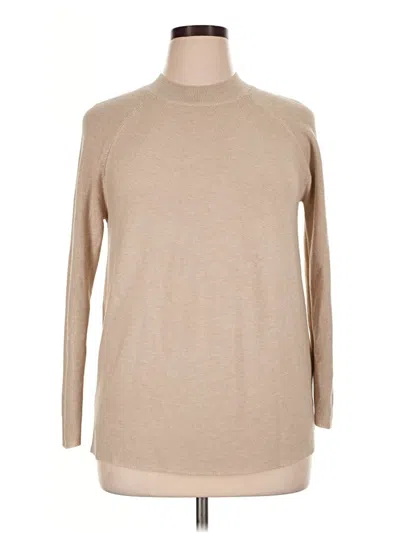Pre-owned Calvin Klein Turtleneck Sweater In Tan