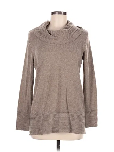 Pre-owned Calvin Klein Turtleneck Sweater In Tan
