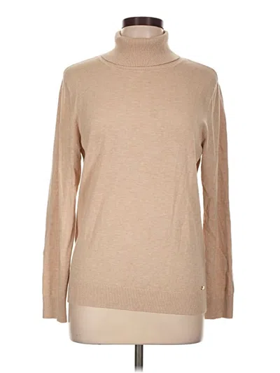 Pre-owned Calvin Klein Turtleneck Sweater In Tan