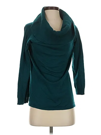Pre-owned Calvin Klein Turtleneck Sweater In Teal