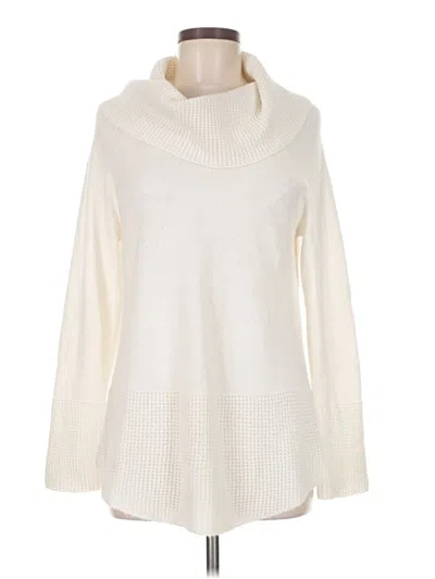 Pre-owned Calvin Klein Turtleneck Sweater In White