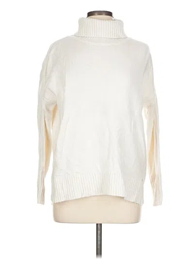 Pre-owned Calvin Klein Turtleneck Sweater In White