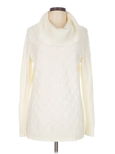 Pre-owned Calvin Klein Turtleneck Sweater In White