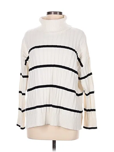 Pre-owned Calvin Klein Turtleneck Sweater In White