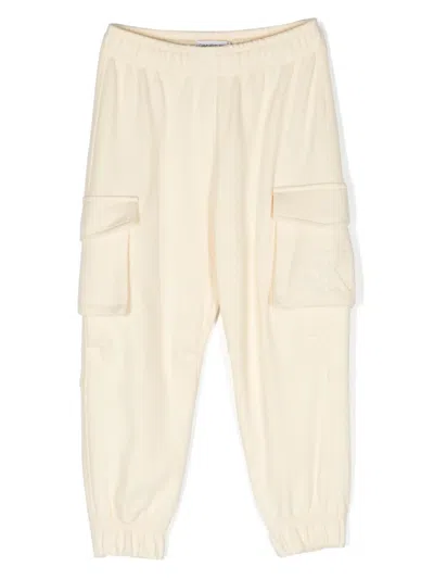 Calvin Klein Kids' Twill Cargo Track Pants In Neutrals