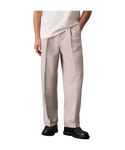 Calvin Klein Twill Casual Pants In White