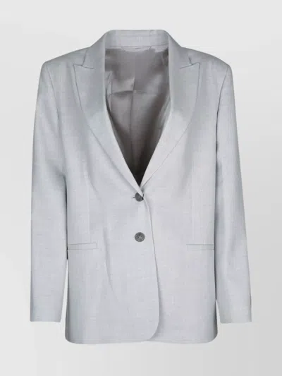 Calvin Klein Twill Waistcoat Front Pockets In Gray