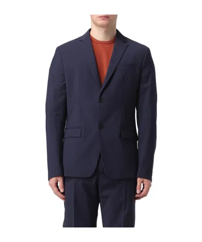 Calvin Klein Twill-weave Single-breasted Blazer In Black