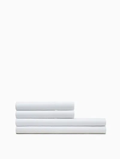 Calvin Klein Twin Modern Cotton Body Flat Sheet In White