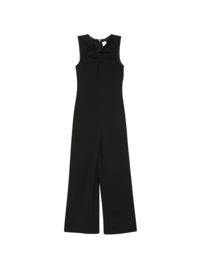 Calvin Klein Twist-detail Sleeveless Jumpsuit In Black