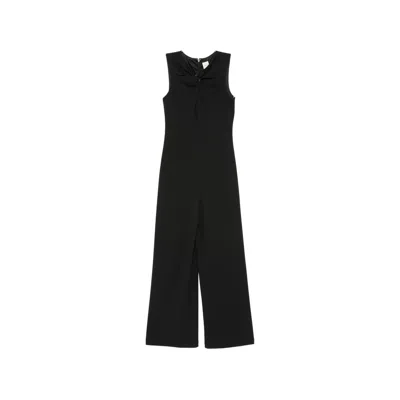 Calvin Klein Twist-detail Sleeveless Jumpsuit In Black