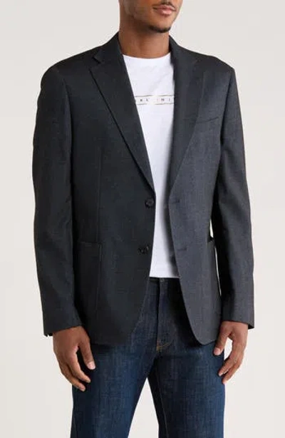 Calvin Klein Two Button Notch Lapel Sport Coat In Blue