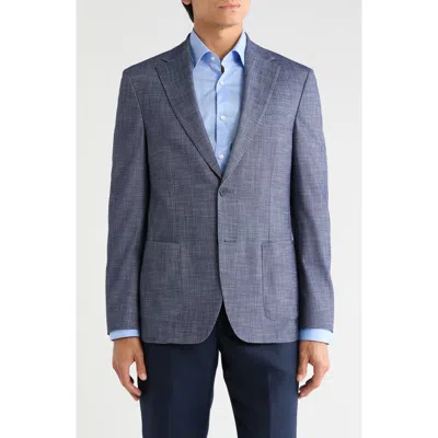 Calvin Klein Two Button Notch Lapel Sportcoat In Blue