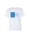 Calvin Klein Two Color Front Logo Man T-shirt White Size Xl Cotton