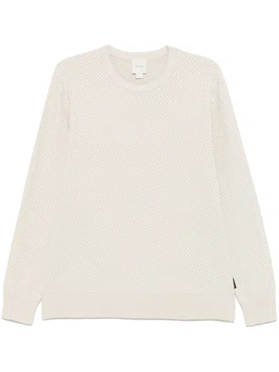 CALVIN KLEIN CALVIN KLEIN TWO TONE HONEYCOMB SWEATER CLOTHING