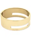 Calvin Klein Two-tone Stainless Steel Geometric Bangle Bracelet In Gold