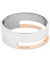 Calvin Klein Women's Sculptural Hinged Bangle In Two Tone