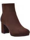 Calvin Klein Uda2 Womens Faux Suede Platform Heel Ankle Boots In Brown