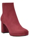 Calvin Klein Uda2 Womens Faux Suede Platform Heel Ankle Boots In Pink