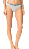 Calvin Klein Ultimate Cotton Thong Panty In Grey In Grey Heather