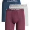 Calvin Klein Ultra Soft Modern Boxer Briefs, Pack Of 3 In Burgundy/grey/blue