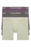 Calvin Klein Ultra-soft Modern 3-pack Stretch Modal Boxer Briefs In Eiffel Tower