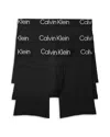 Calvin Klein Ultra-soft Modern 3-pack Stretch Modal Boxer Briefs In Black