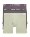 Calvin Klein Ultra-soft Modern 3-pack Stretch Modal Boxer Briefs In Ln Eiffel