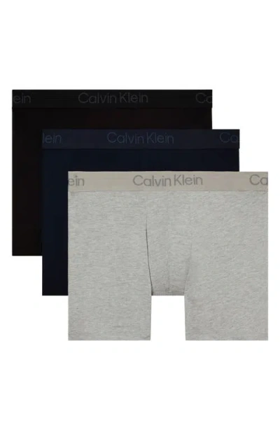 Calvin Klein Ultra-soft Stretch Modal 3-pack Boxer Briefs In Multi
