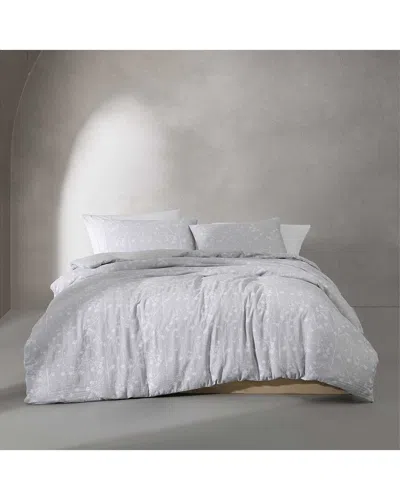 Calvin Klein Umbra Floral Cotton Jacquard Comforter Set In Gray