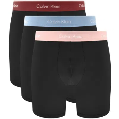 Calvin Klein Underwear 3 Pack Boxer Briefs In Black