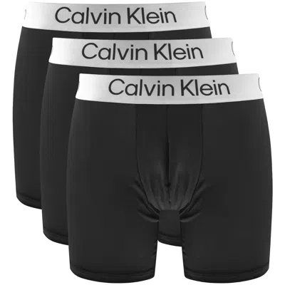Calvin Klein Underwear 3 Pack Boxer Briefs In Black