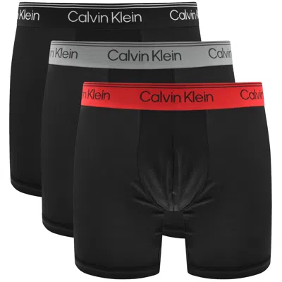 Calvin Klein Underwear 3 Pack Boxer Briefs In Black
