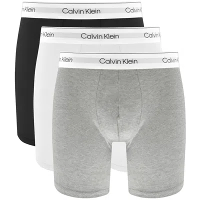 Calvin Klein Underwear 3 Pack Boxer Briefs In Grey