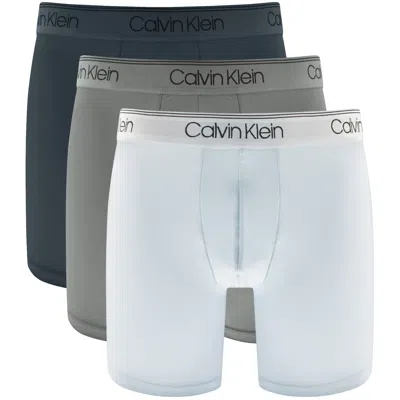 Calvin Klein Underwear 3 Pack Boxer Briefs In Grey