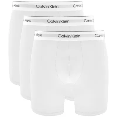 CALVIN KLEIN CALVIN KLEIN UNDERWEAR 3 PACK BOXER BRIEFS WHITE