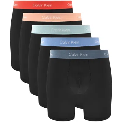 Calvin Klein Underwear 5 Pack Boxer Briefs In Black