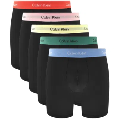 Calvin Klein Underwear 5 Pack Boxer Briefs In Black