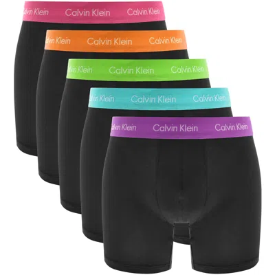 Calvin Klein Underwear 5 Pack Boxer Briefs In Black