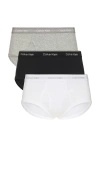Calvin Klein Underwear Brief 3 Piece Set In Black  Grey Heather  & White