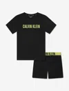 Calvin Klein Underwear Calvin Klein Boys Short Pyjamas Set In Black