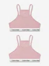 Calvin Klein Underwear Calvin Klein Girls Racerback Bralette Set In Pink