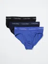 Calvin Klein Men's Cotton Stretch 3-pack Hip Brief In Black / Blue Multi