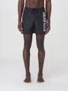 Calvin Klein Drawstring Swim Shorts With Side Pockets In Black