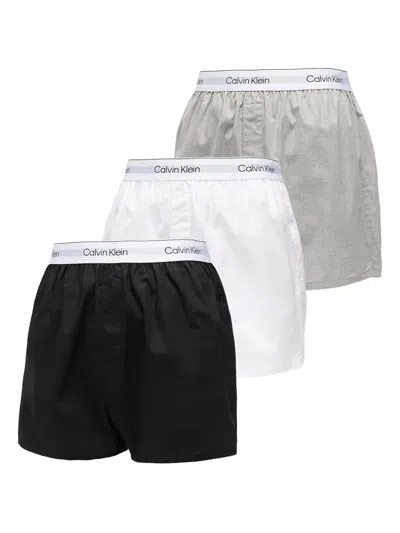 Calvin Klein Underwear Cotton Boxers (pack Of Three) In Black