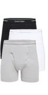 Calvin Klein Underwear Cotton Classic 3 Pack Boxer Briefs Black/grey Heather/white In Black/grey Heather/white