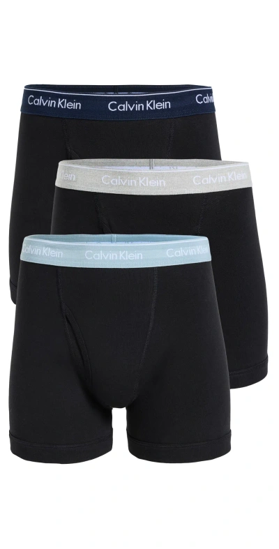 Calvin Klein Underwear Cotton Classic 3-pack Boxer Briefs Blk/shoreline/grey Hthr/arona