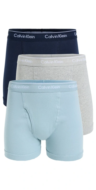 Calvin Klein Underwear Cotton Classic 3-pack Boxer Briefs Shoreline/grey Heather/arona